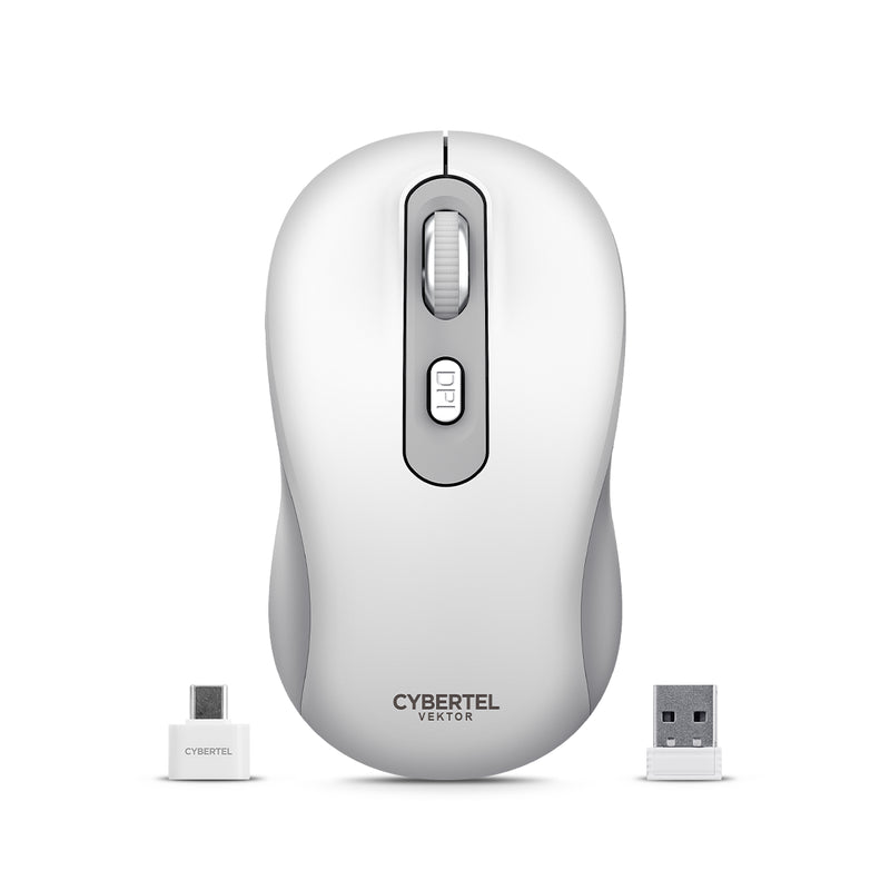 VEKTOR WHITE CYB M708-3M MOUSE BT WIFI RECARGABLE CYBERTEL