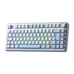TECLADO F75 RGB INALAMBRICO ESPAÑOL WHITE/CYAN - REAPER SWITCH AULA