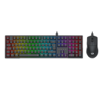COMBO REDRAGON S146-SP TECLADO TRUNDLE K668RGB SPANISH + MOUSE M724 BLACK REDRAGON
