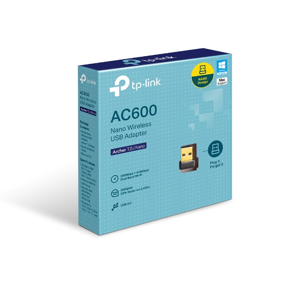 TP-ARCHER-T2U-NANO ADAPTADOR USB WIFI DOBLE BANDA 200MBPS 2.4- 5GHZ