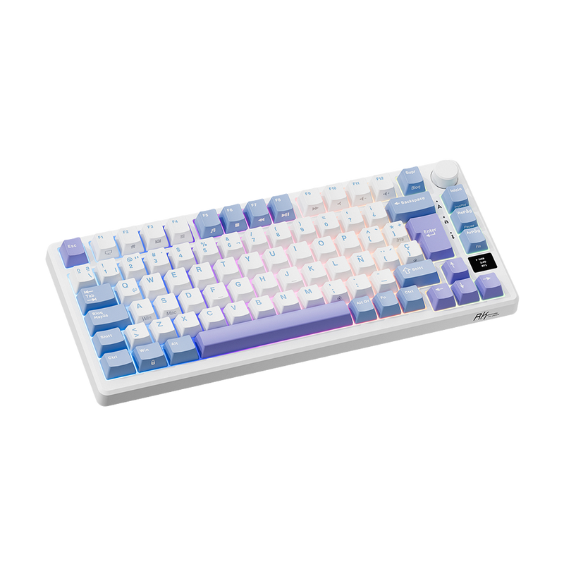 TECLADO RK-M75 INALAMBRICO TARO  MILK - K SILVER SWITCH ROYAL KLUDGE