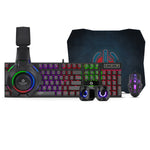 KIT GAMER BRAVIO5 ENT G1000-5 TECLADO + MOUSE + AURICULAR + PARLANTE + PAD MICRONICS