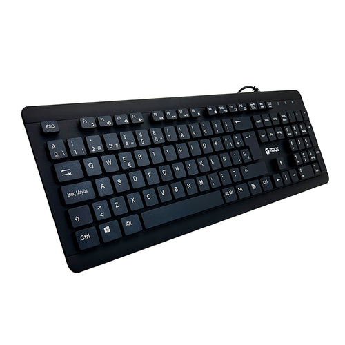 TECLADO LAVABLE TEROS TE-4065N, IPX7, USB, NEGRO TEROS