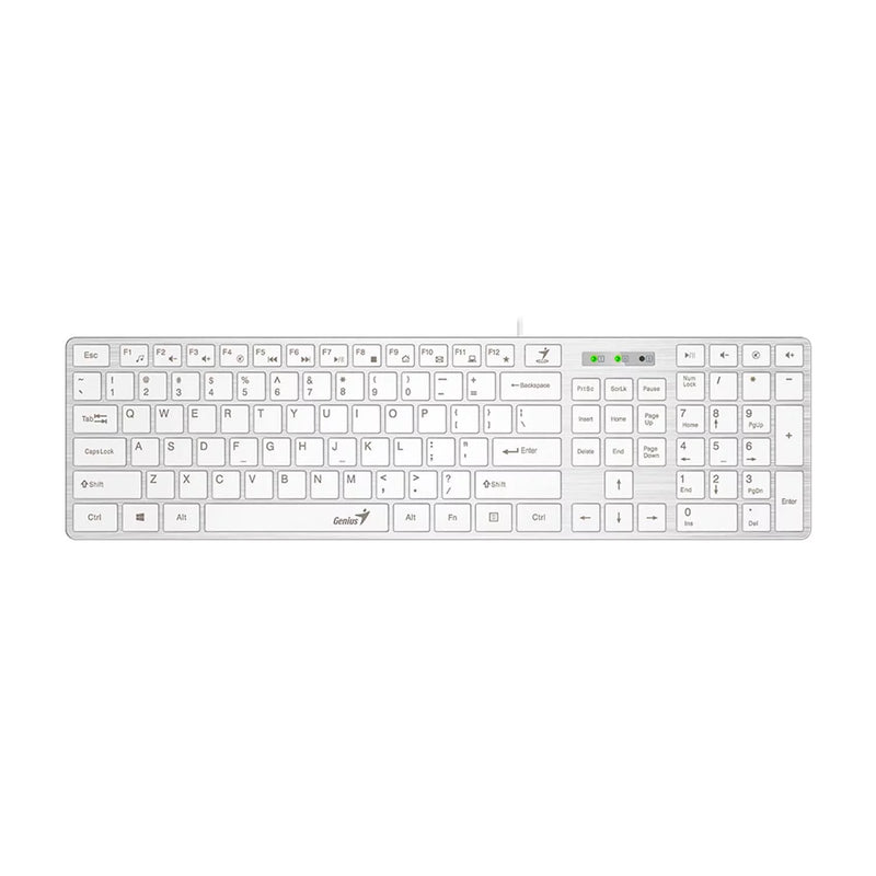 Teclado Genius Smarts Slimstar 126 Usb Multimedia Sp White