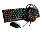 KIT GAMER MIRAGE BLACK MIC GTX2003-3K TECLADO + MOUSE + AURICULAR MICRONICS