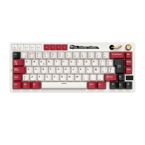 TECLADO ROYAL KLUDGE RK M65 INALAMBRICO - 2.4,BT - FAMICOM - CREAMY SWITCH ROYAL KLUDGE