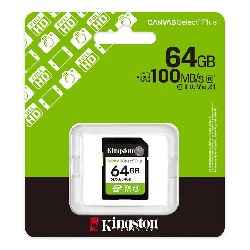 SD KING CANVAS SELECT +64GB MEMORIA CARD SD KINGSTON