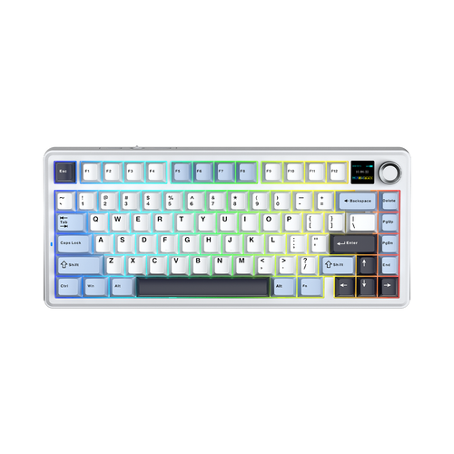 TECLADO F75MAX INALAMBRICO BLUE/WHITE/DARK PURPLE - REAPER SWITCH AULA