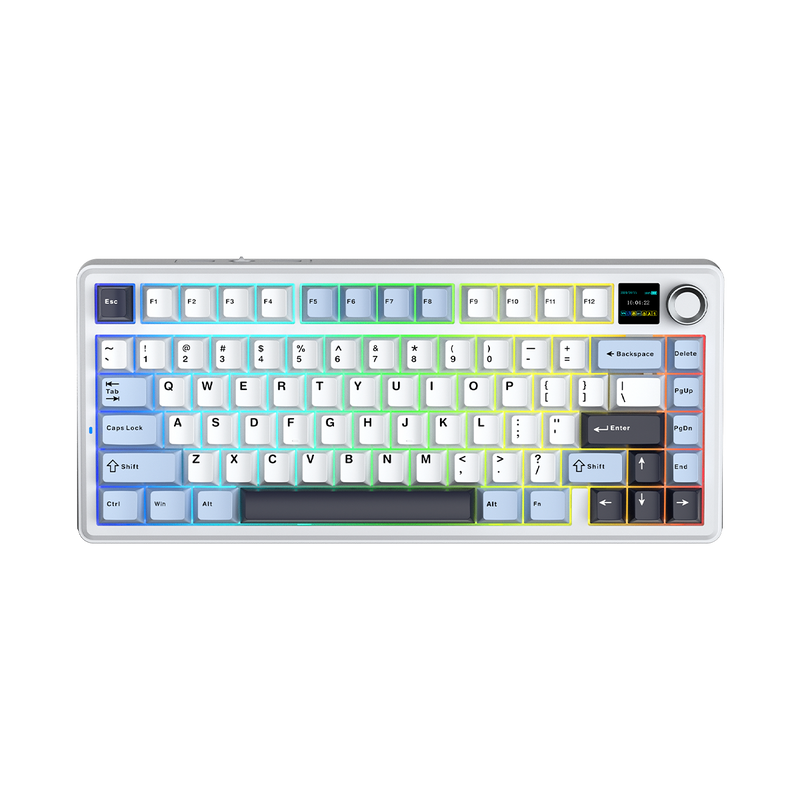 TECLADO F75MAX INALAMBRICO BLUE/WHITE/DARK PURPLE - REAPER SWITCH AULA