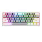 TECLADO FIZZ PRO WIRELESS, SPANISH K616-RGB-GW GREY/WHITE REDRAGON