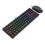 COMBO S145-SP TECLADO KUMARA RGB SPANISH RED SWITCH + MOUSE M724 BLACK