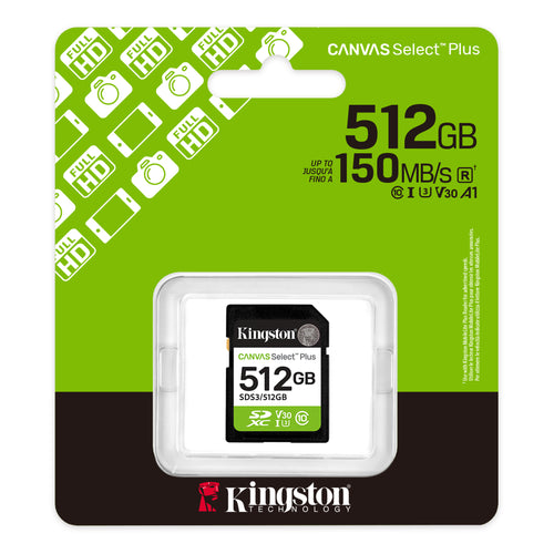 SD KING CANVAS SELECT +512GB MEMORIA CARD SD KINGSTON