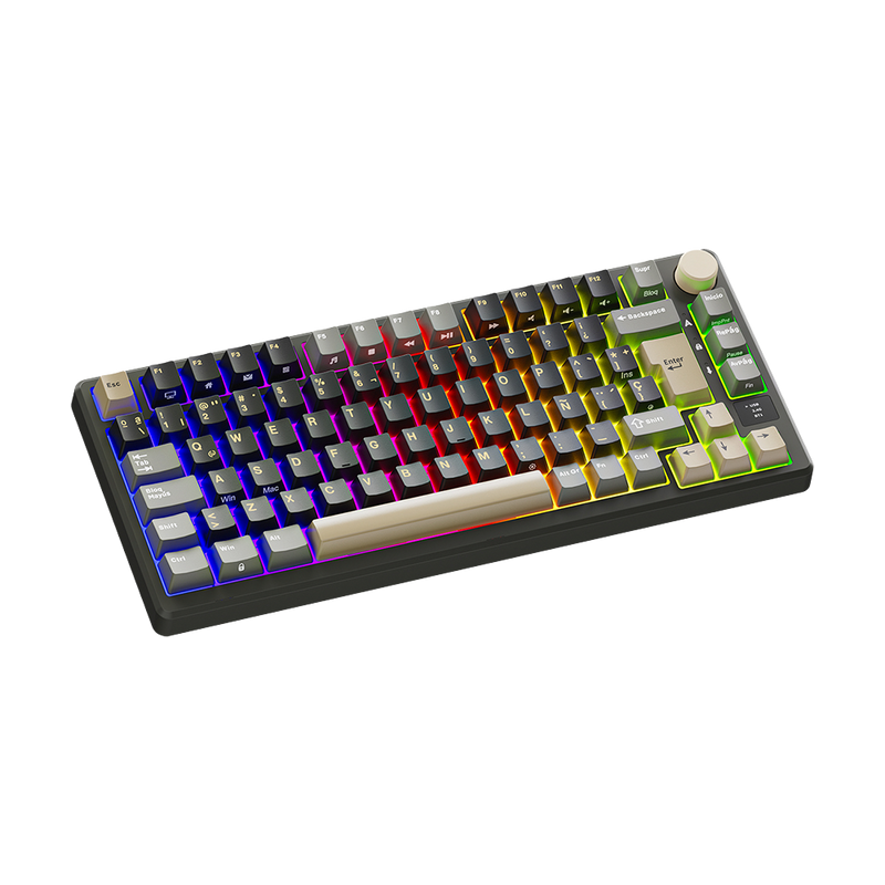 TECLADO ROYAL KLUDGE RK-M75 INALAMBRICO PHANTOM - K SILVER SWITCH