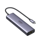 UGREEN REVODOK HUB USB C 7 EN 1 CON GIGABIT ETHERNET 4K A 60HZ HDMI, CARGA PD DE 100 W
