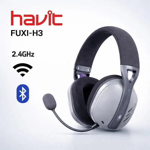 AUDIFONO GAMER 7.1 GAMENOTE FUXI-H3 QUAD MODE GRAY HAVIT