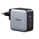 90409 - CD296 - CARGADOR 65W FAST CHARGER - GAN - 3 PUERTOS - 3 ENCHUFES UGREEN
