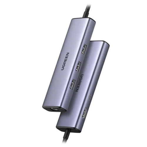 ADAPTADOR UGREEN HUB 6 EN 1 CM512 - USB-C - USB 3.0 A+HDMI+RJ45+PD