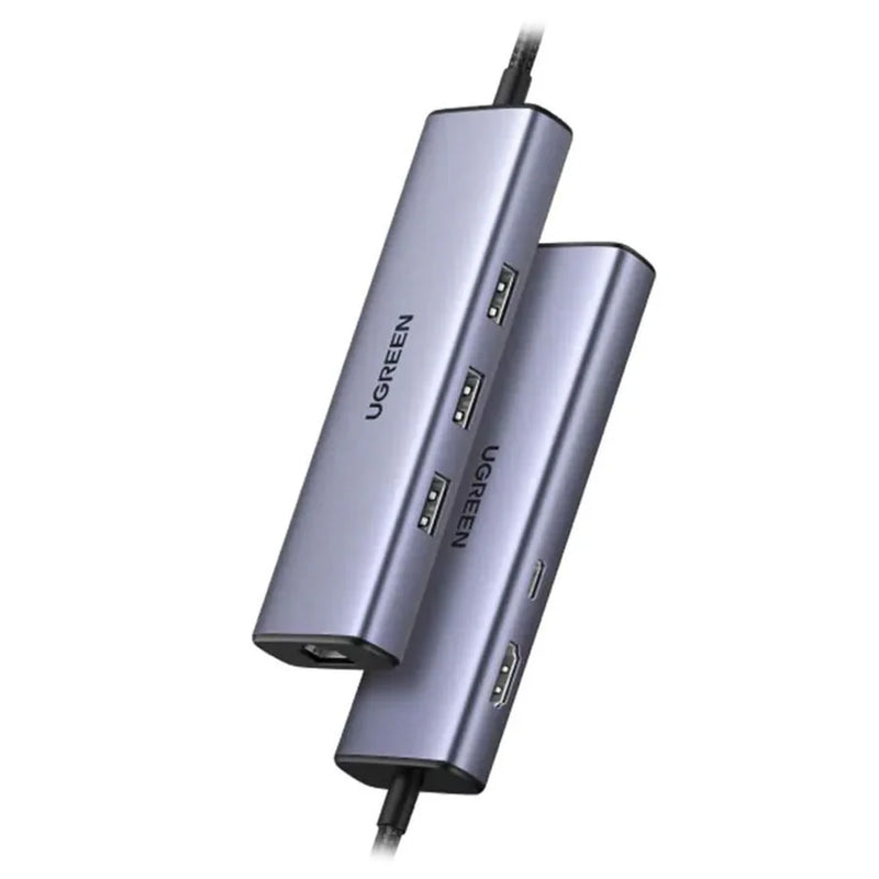 ADAPTADOR UGREEN HUB 6 EN 1 CM512 - USB-C - USB 3.0 A+HDMI+RJ45+PD